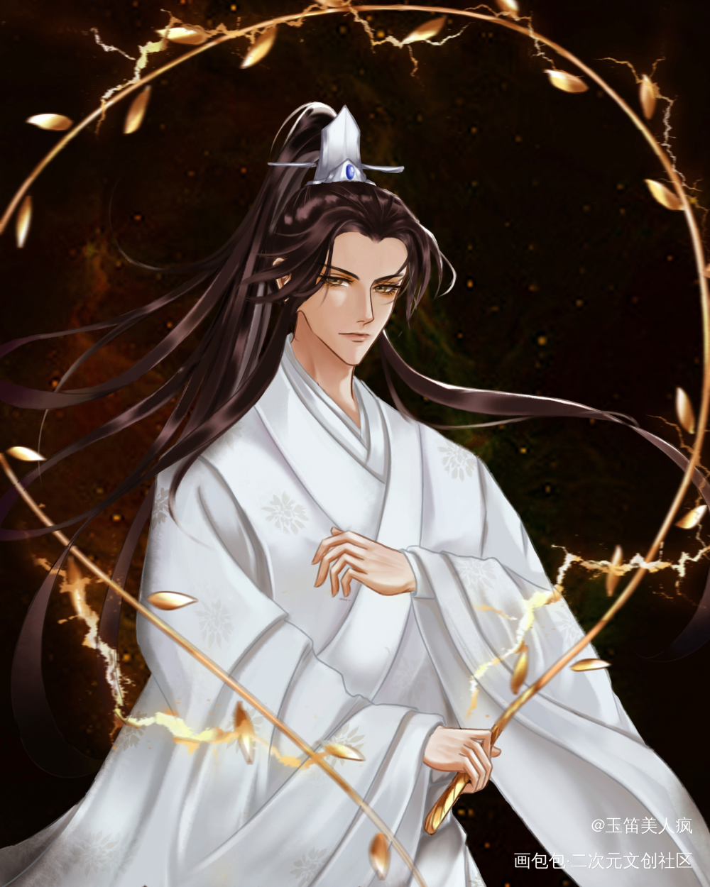 师尊晚宁生日快乐！_二哈和他的白猫师尊楚晚宁绘画作品