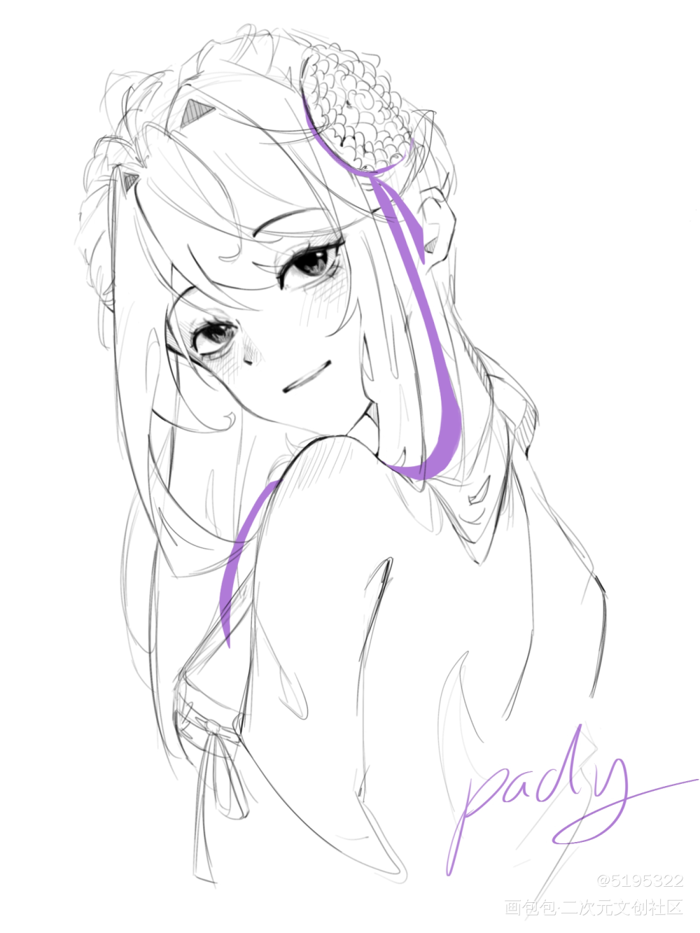 莲花江上晚吟诗，江间秋色厌离_魔道祖师江厌离摸鱼页墨香铜臭原创绘画作品