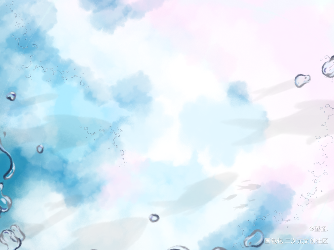 背景_摸鱼页绘画作品
