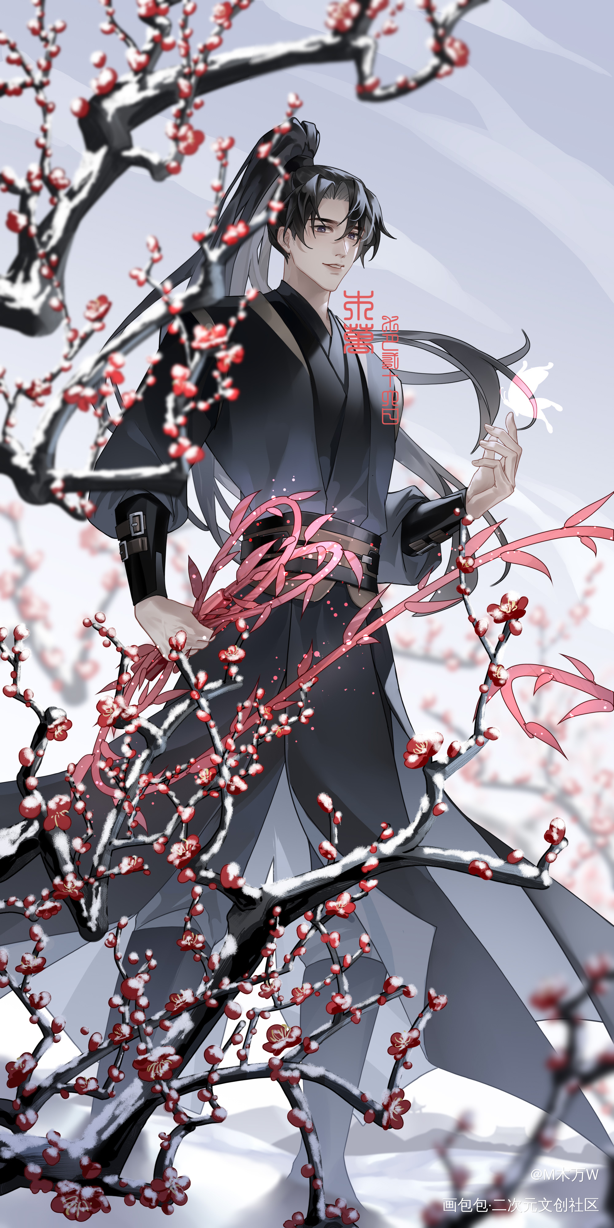_二哈和他的白猫师尊绘画作品