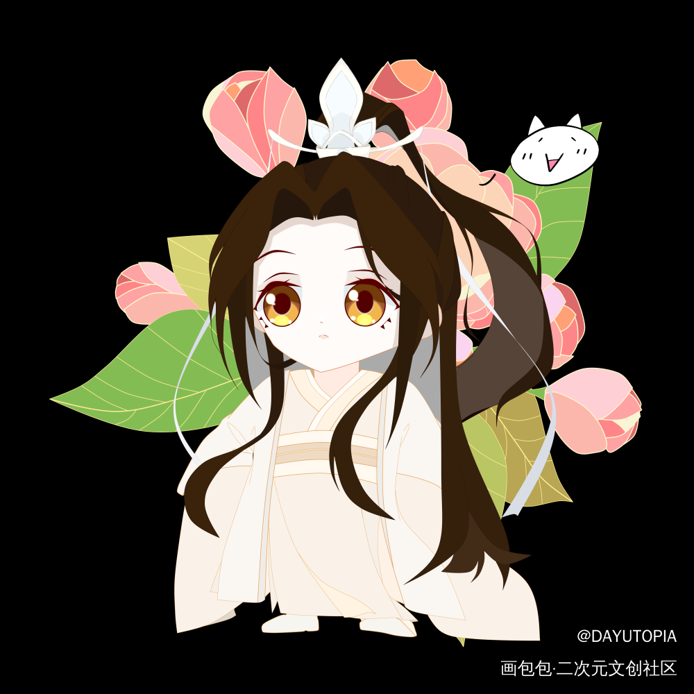 猫猫师尊(*^ω^*)_二哈和他的白猫师尊楚晚宁板绘涂绘画作品
