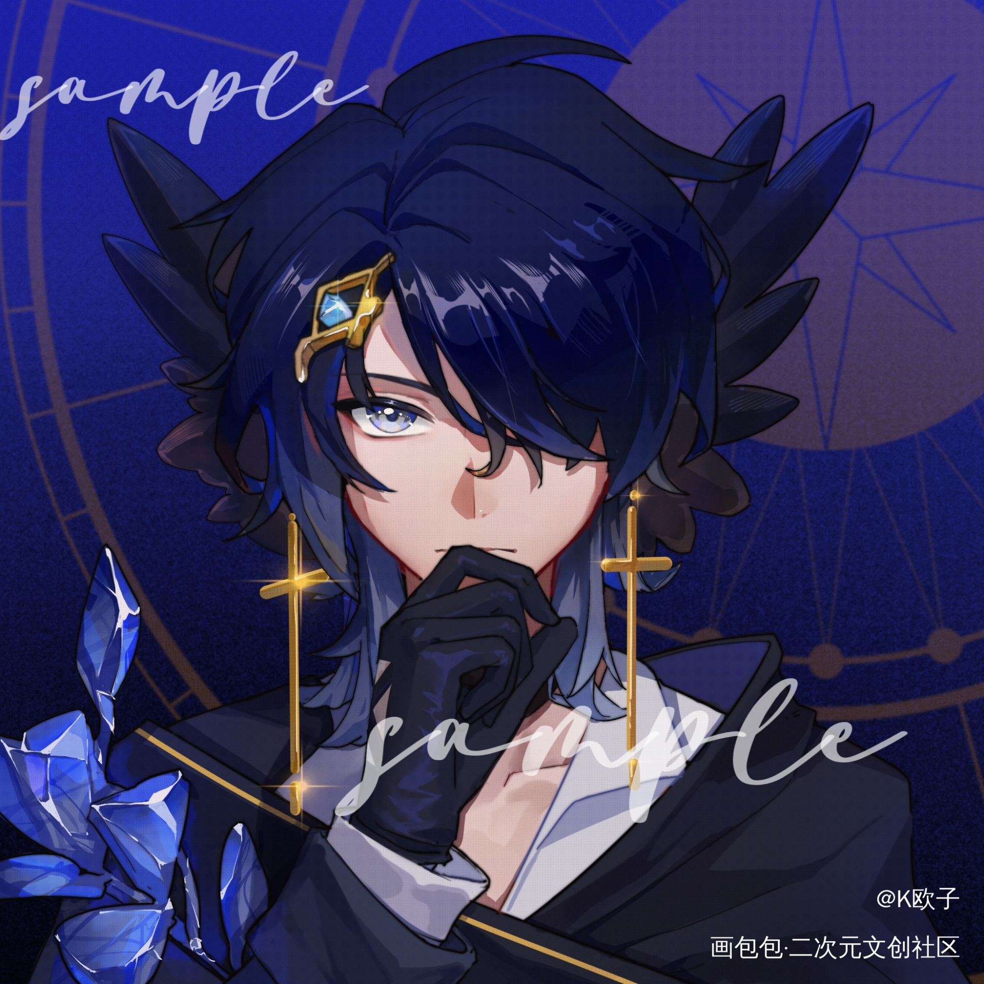 头像盲盒终于开张了_头像插画稿件展示稿件oc绘画作品