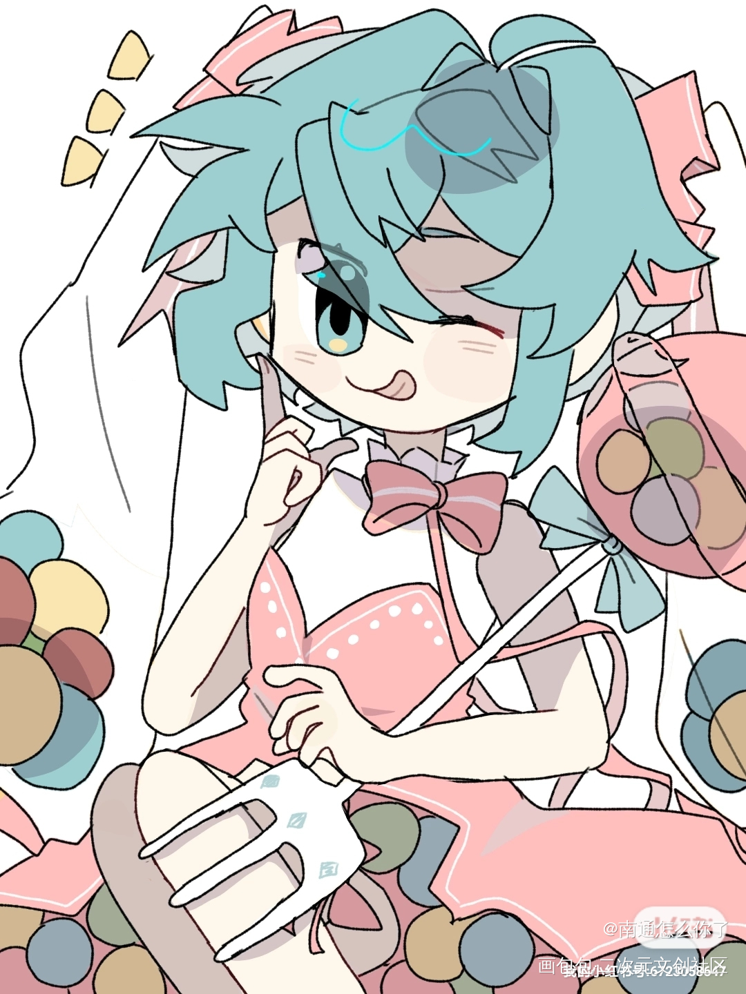 ＿＿，初音未来！_彩色漫画绘画作品