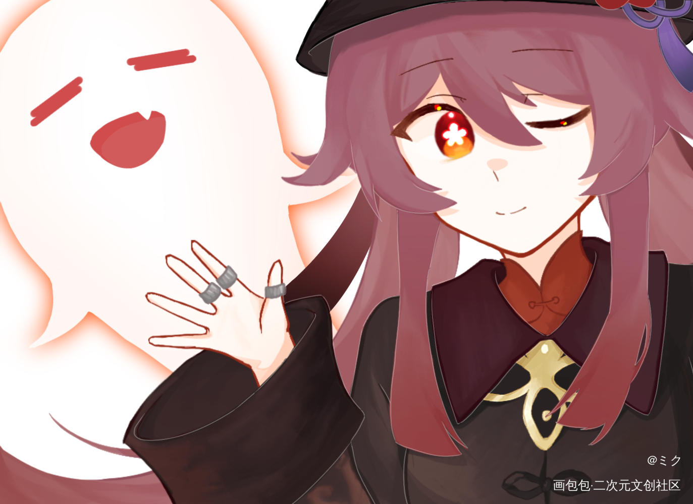 胡桃堂主_原神原神胡桃绘画作品