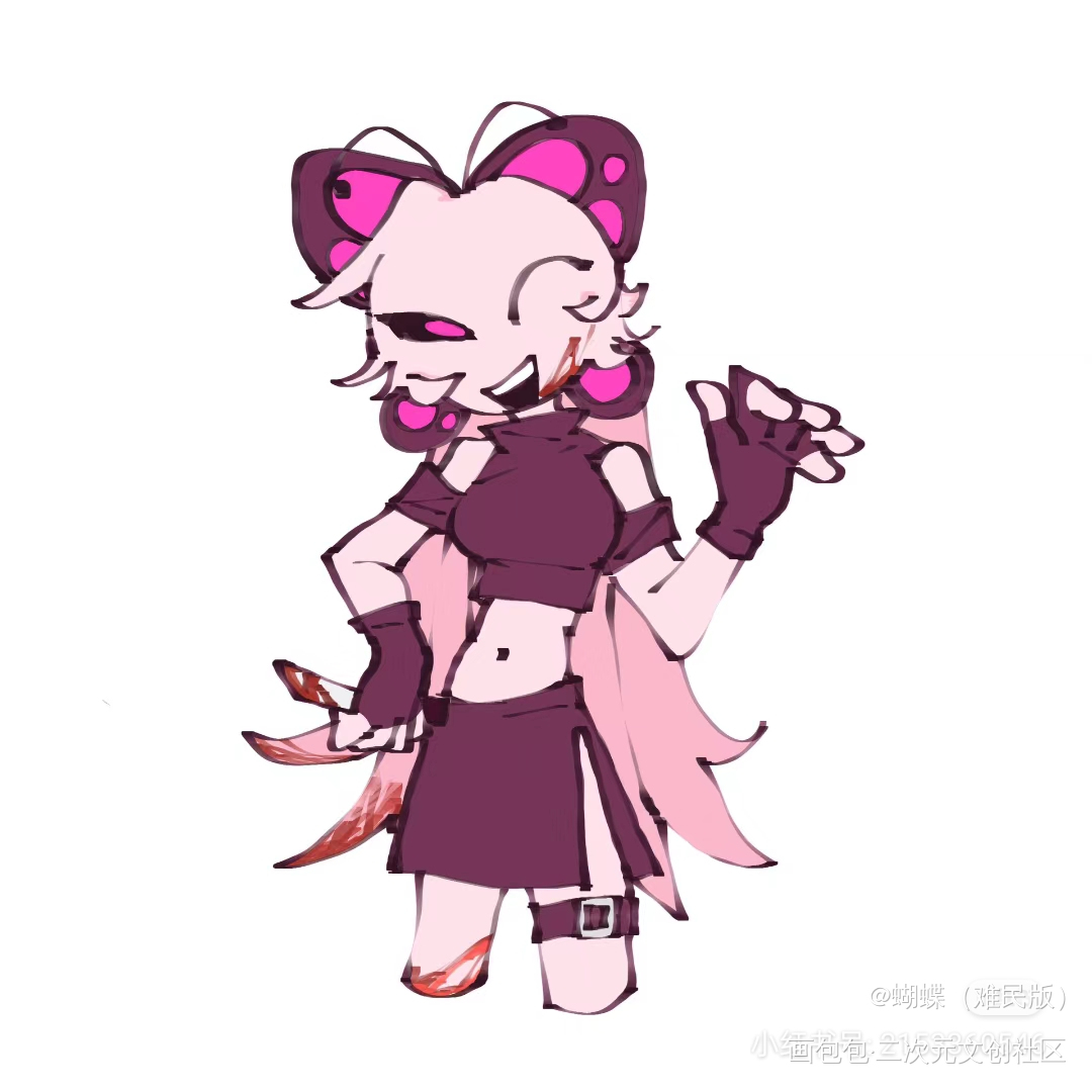 逃难来了亲爱的们_闪光蝴蝶弹柴圈柴设自设绘画绘画作品
