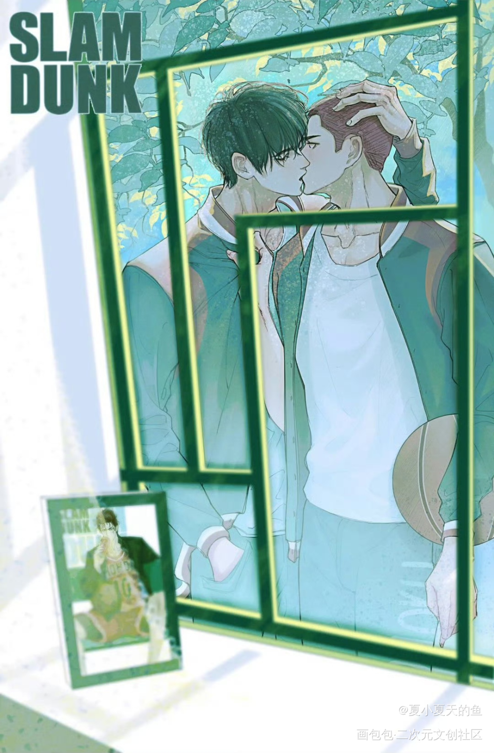 流花亲亲_灌篮高手流花绘画作品
