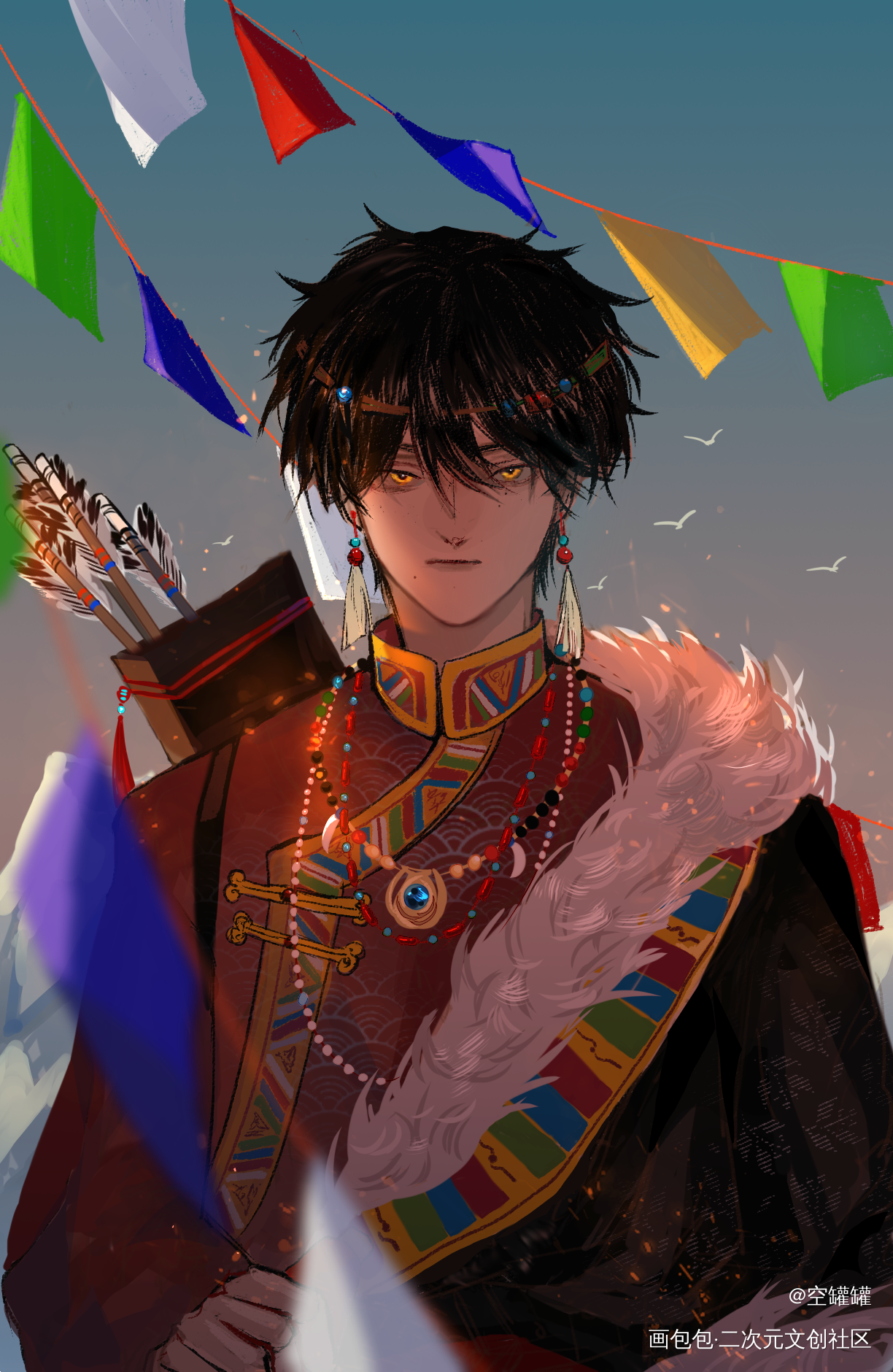 🎶:《敕勒歌》_板绘涂我要上首推原创oc绘画作品