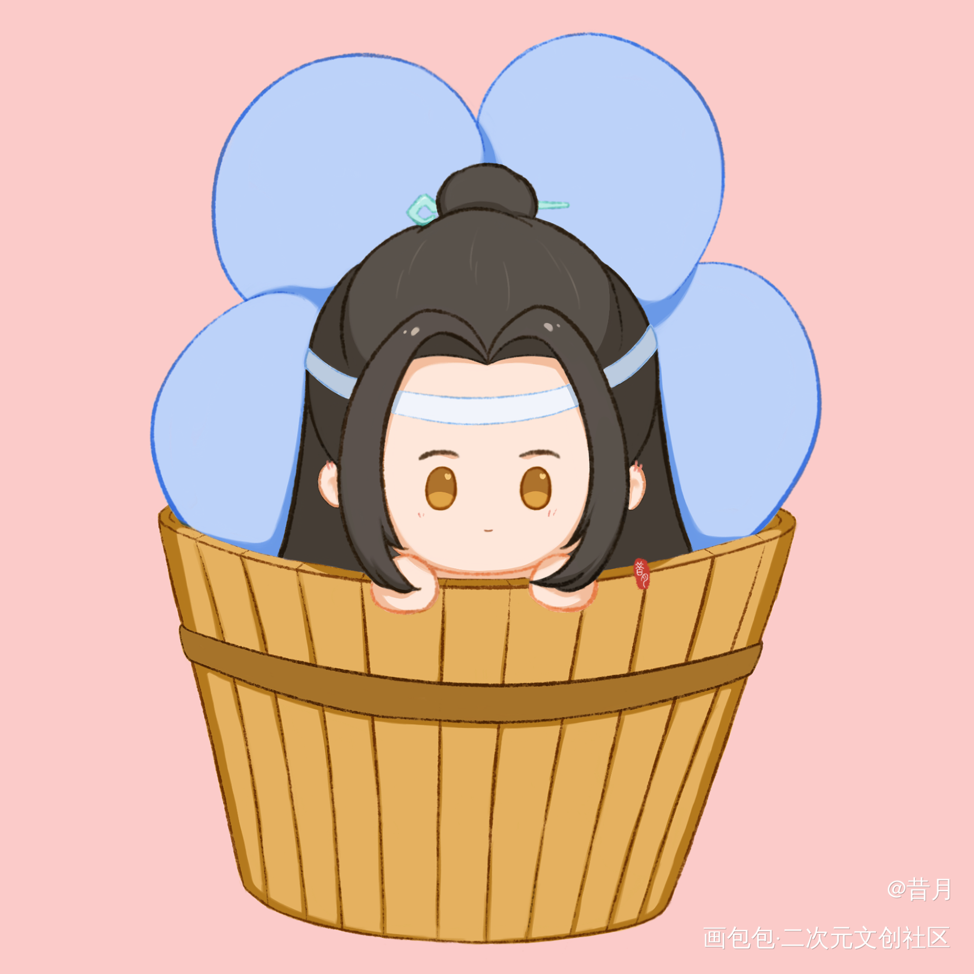 小花仙叽宝_魔道祖师忘羡蓝忘机魏无羡可爱绘画作品