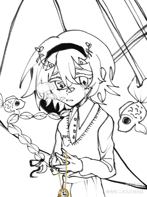搬点哦擦过来_指绘摸鱼绘画原创oc绘画作品