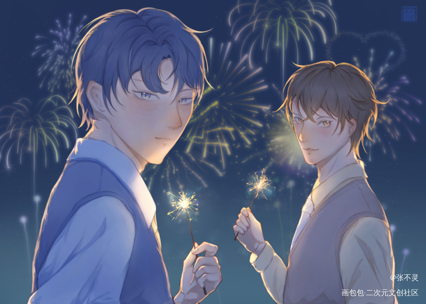 【盗笔】🎆新！年！快！乐！🎇_盗墓笔记绘画作品