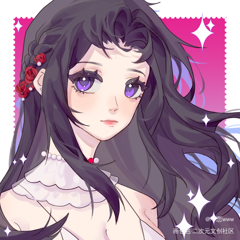 摸了女鹅_板绘涂摸鱼绘画作品