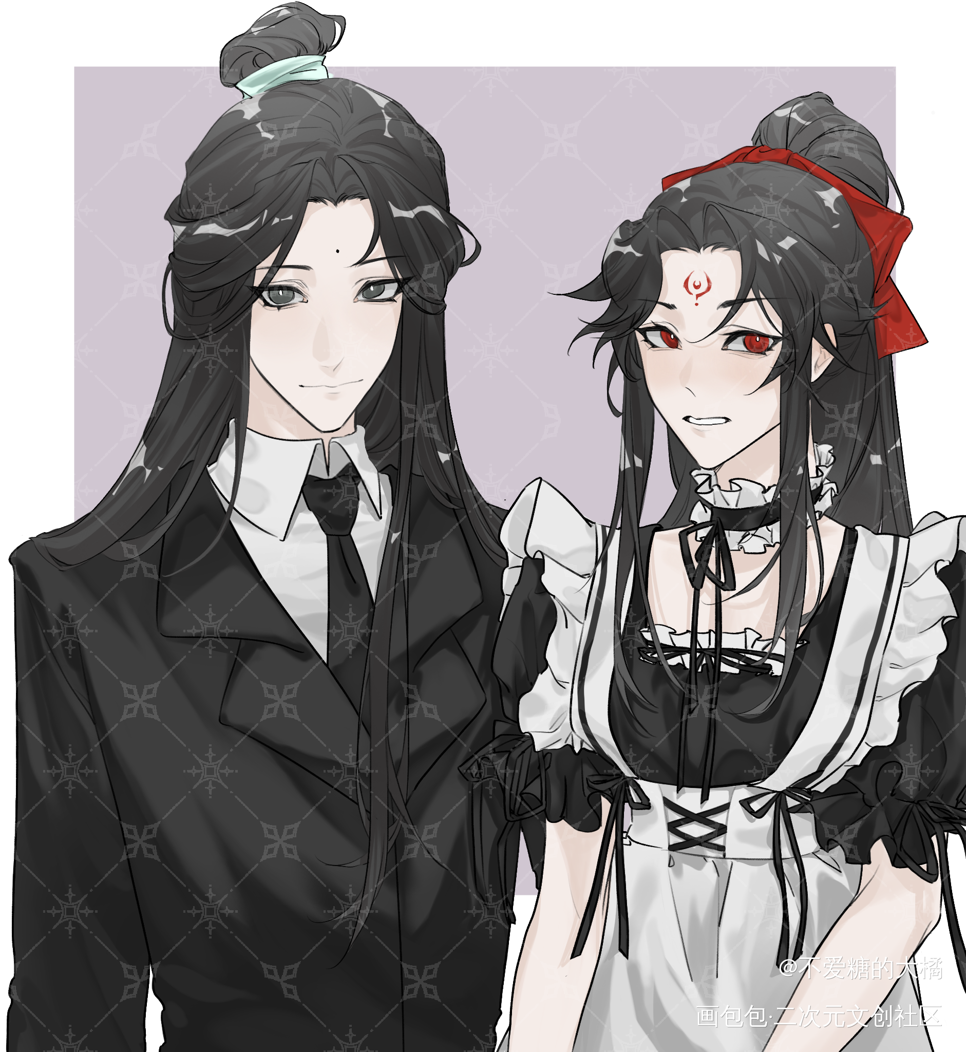 _人渣反派自救系统冰秋沈清秋洛冰河绘画作品