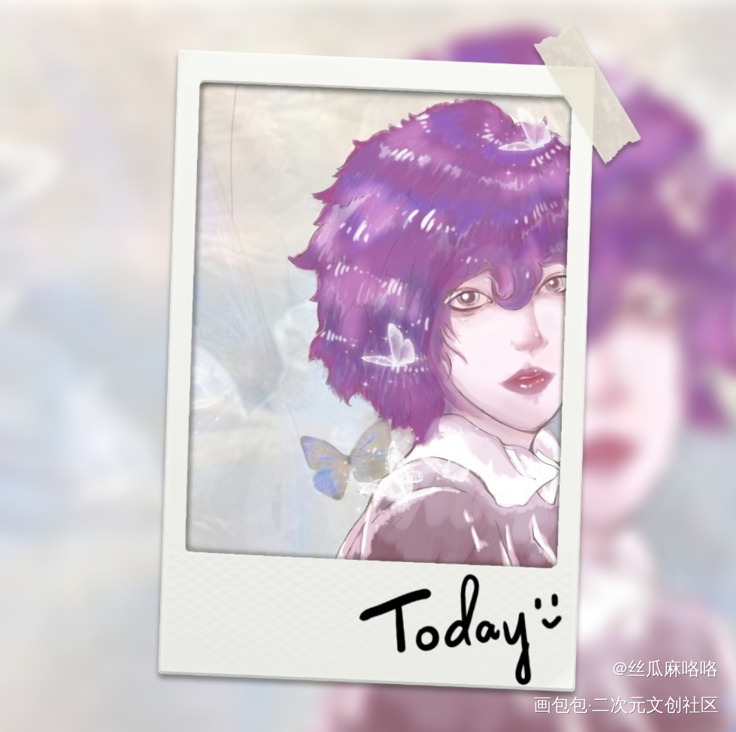 是美丽吴老师٩( ๑╹ ꇴ╹)_虚拟主播彩虹社UkiVioleta绘画作品