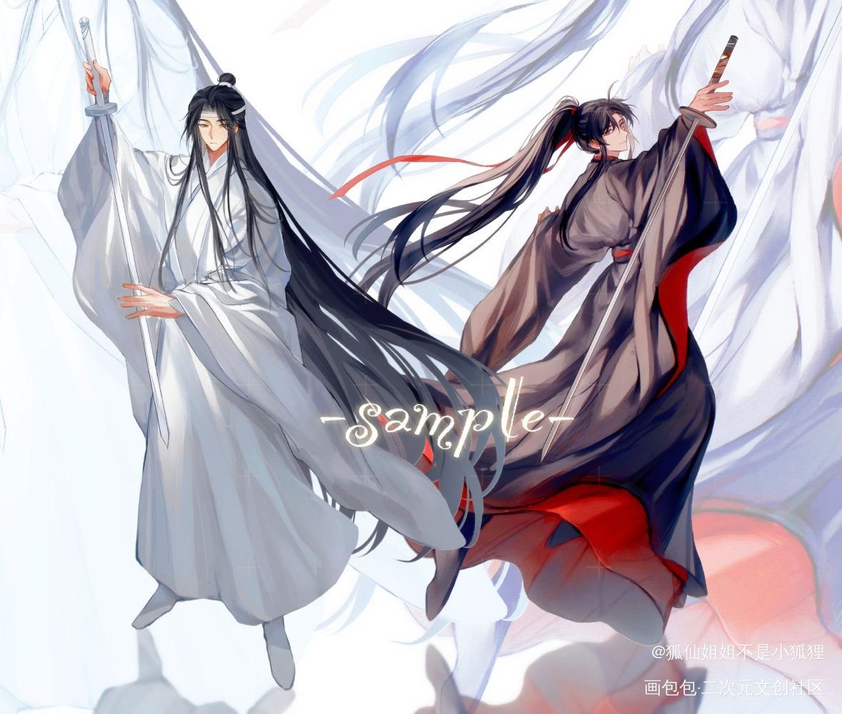 _魔道祖师忘羡蓝忘机魏无羡绘画作品