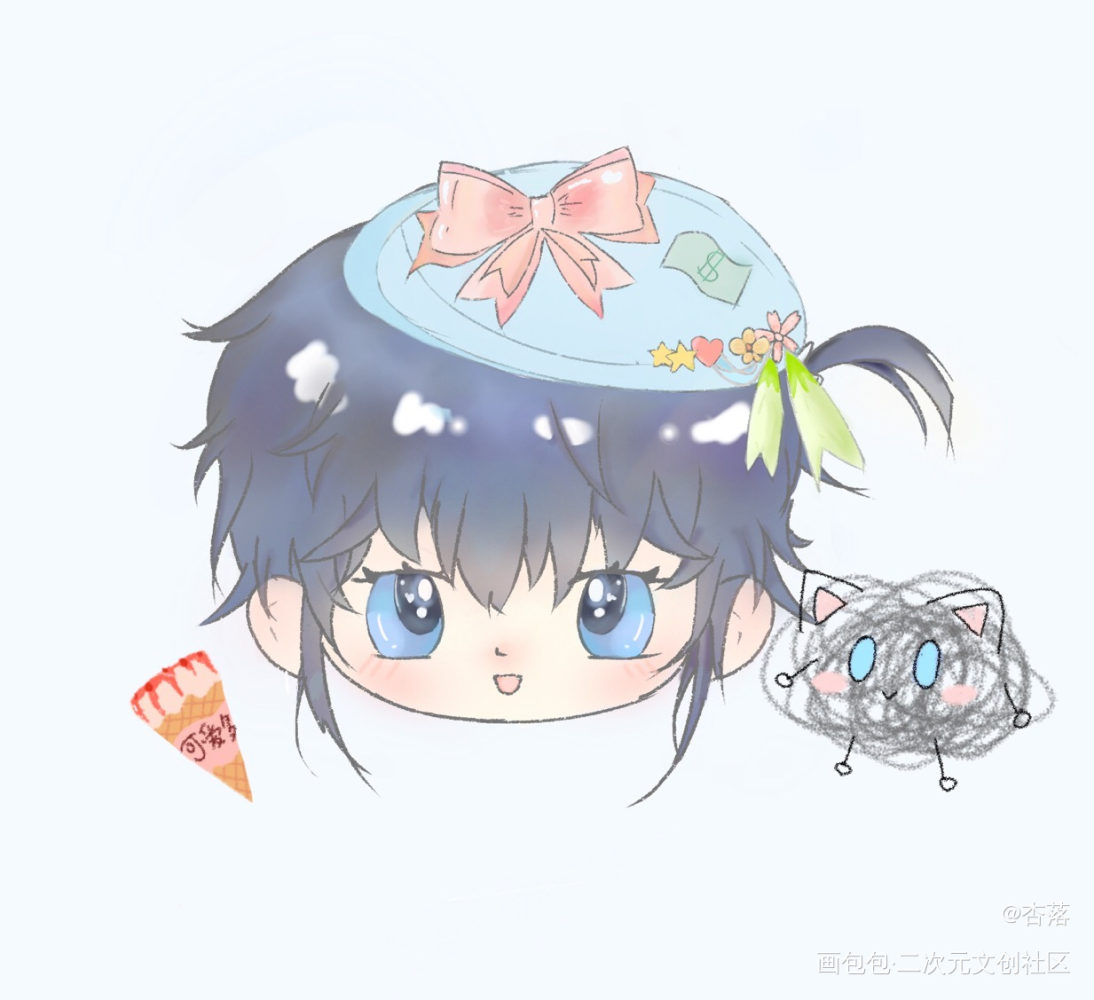 可爱柳q头！_我在惊悚游戏里封神绘画作品