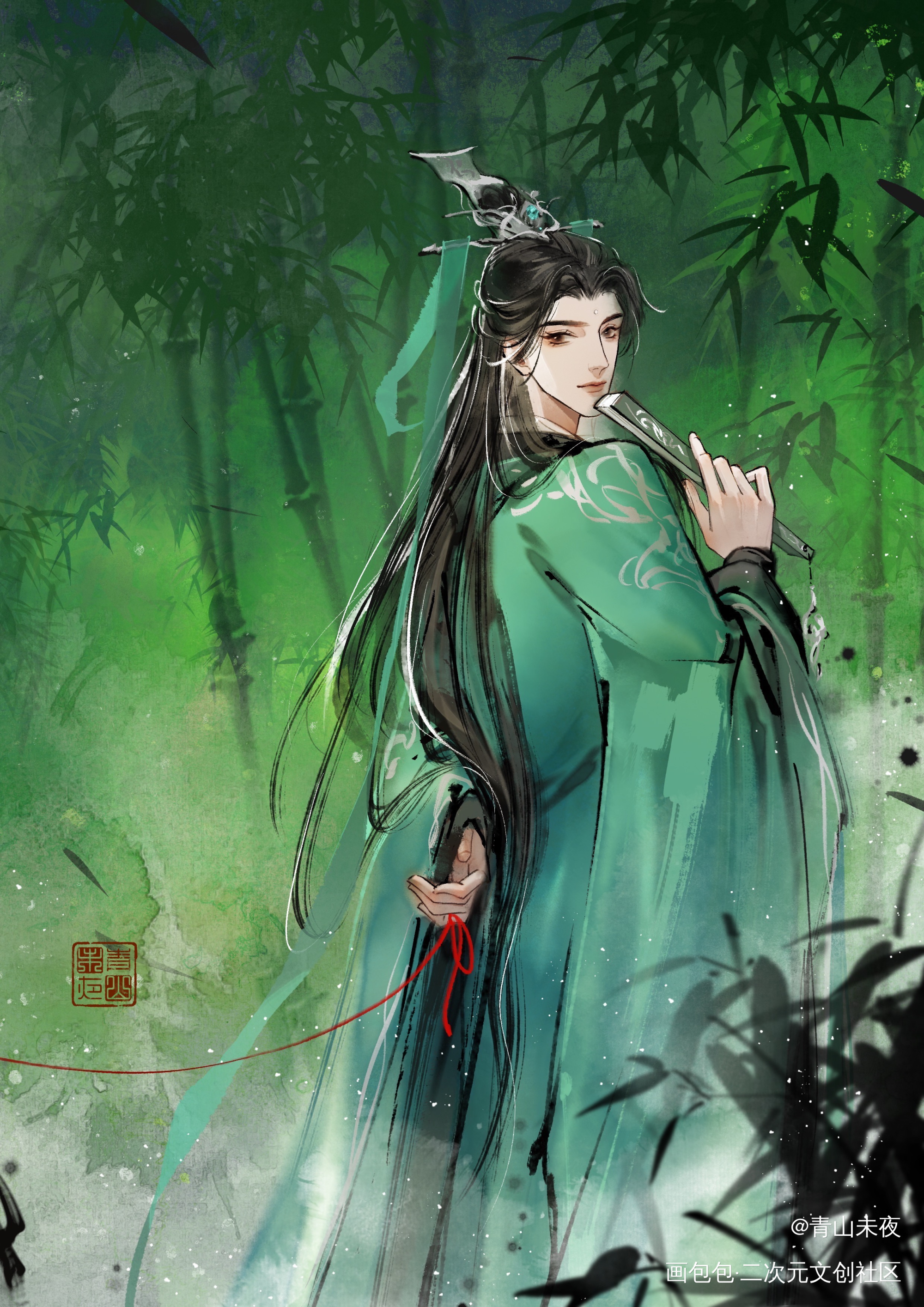 冰秋七夕节快乐~~_人渣反派自救系统冰秋沈清秋洛冰河绘画作品