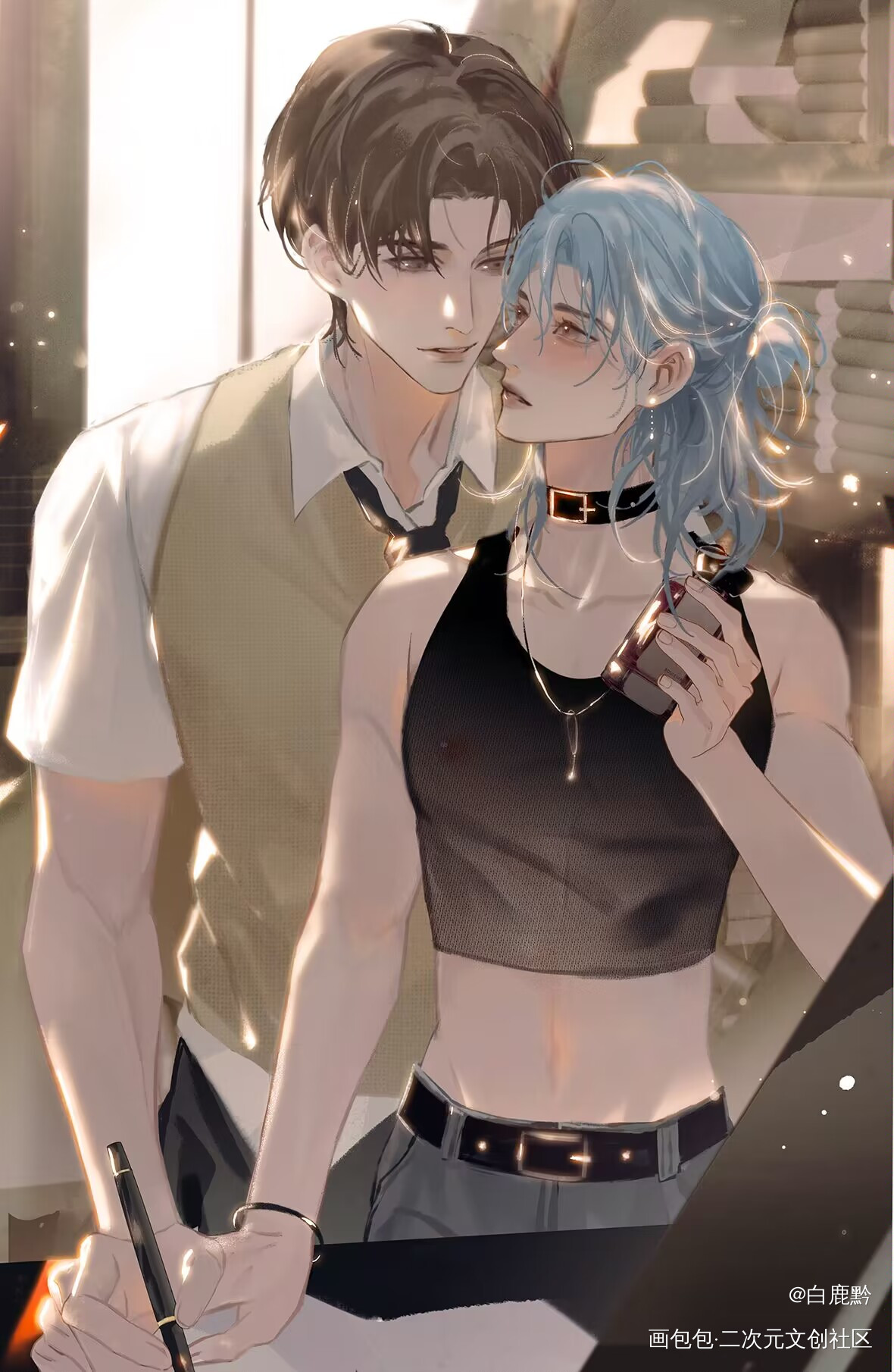 洛羿:闻上一闻，就会很有"兴致_188男团洛温洛羿温小辉绘画作品