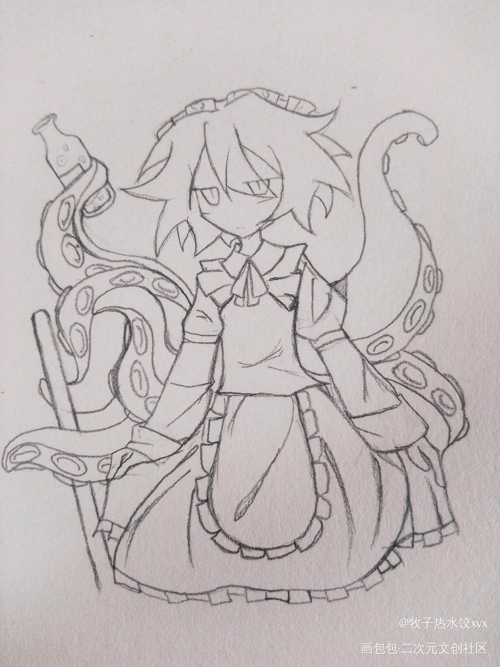 _摸鱼原创oc绘画作品