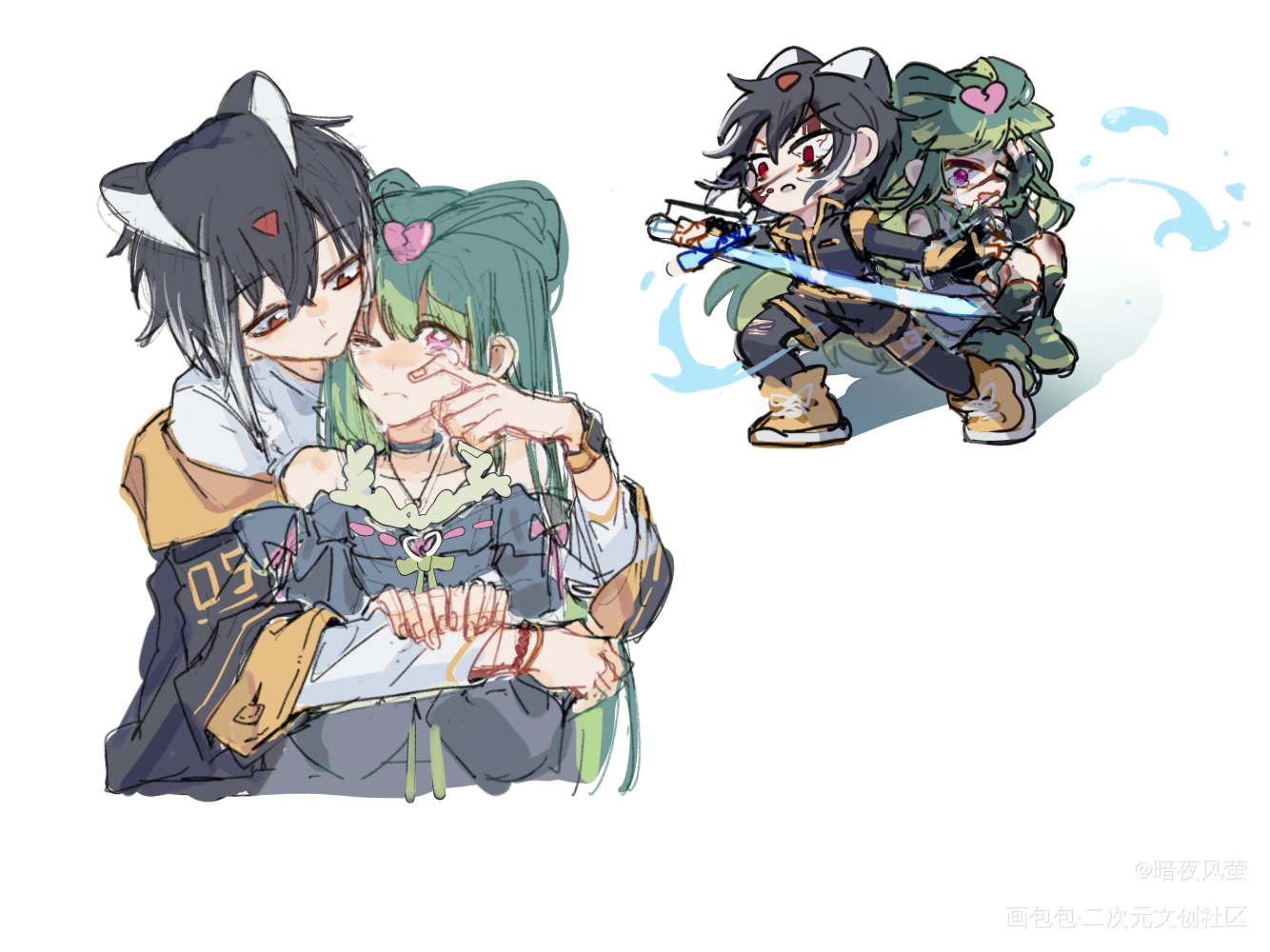 小伤_开心超人联盟伤心超人小心超人同人绘画作品