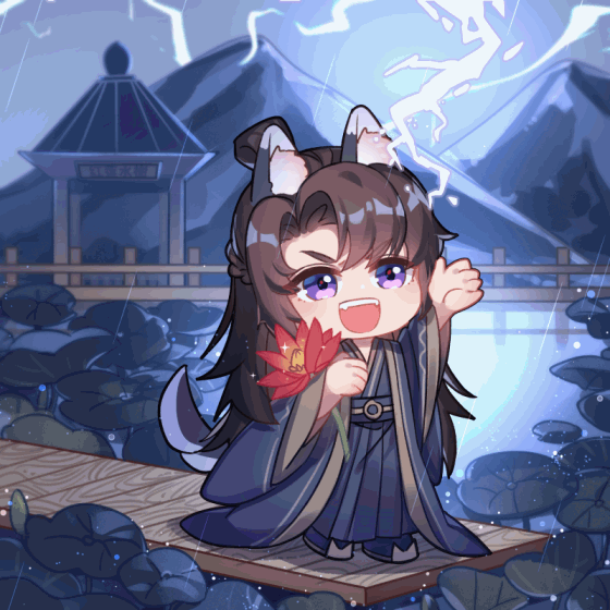 _二哈和他的白猫师尊墨燃Q版插画同人绘画作品