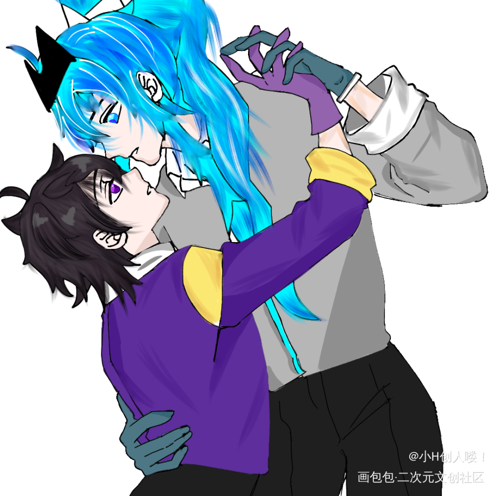 我是标题🌚_我就是风格伽罗和小心超人伽小绘画作品