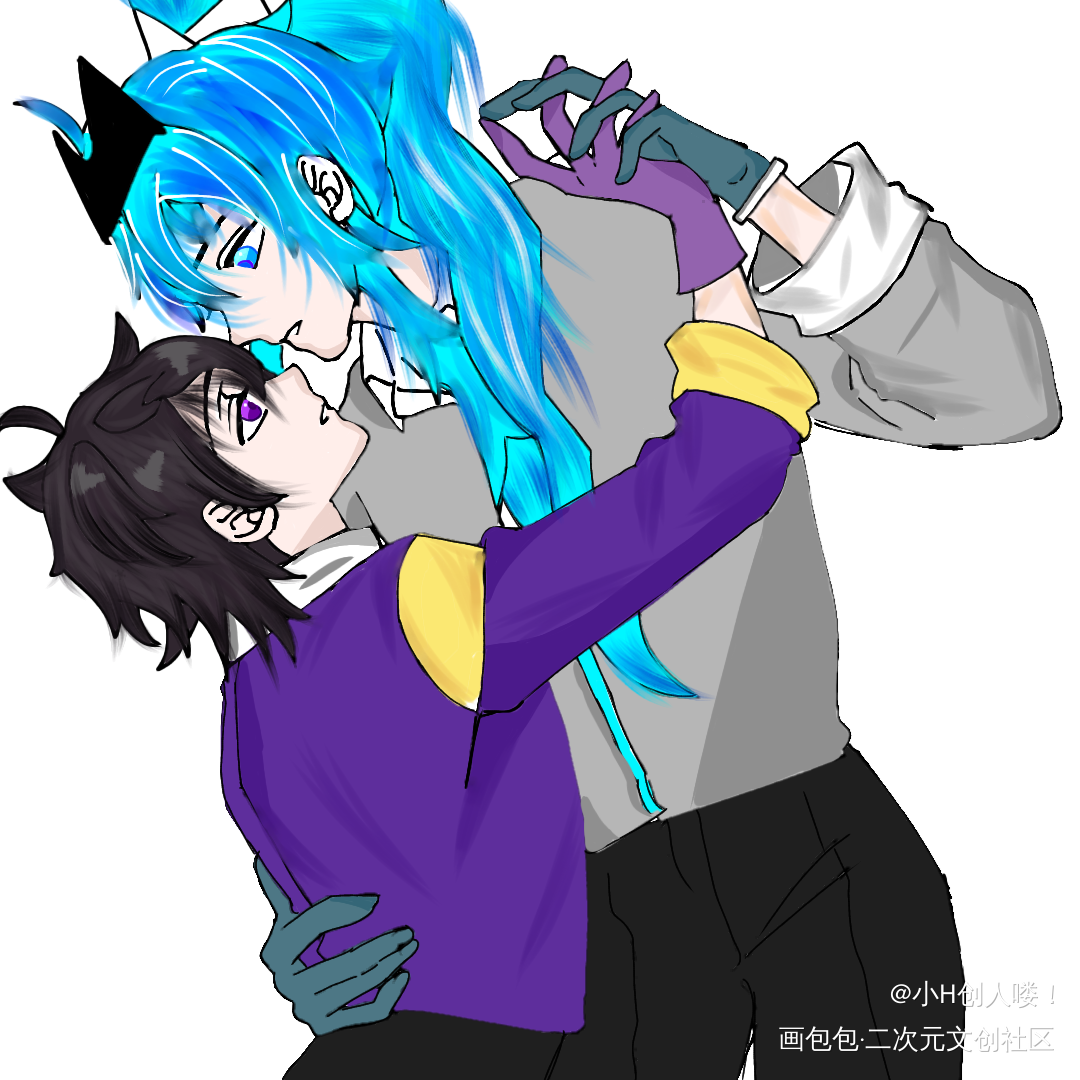 我是标题🌚_我就是风格伽罗和小心超人伽小绘画作品