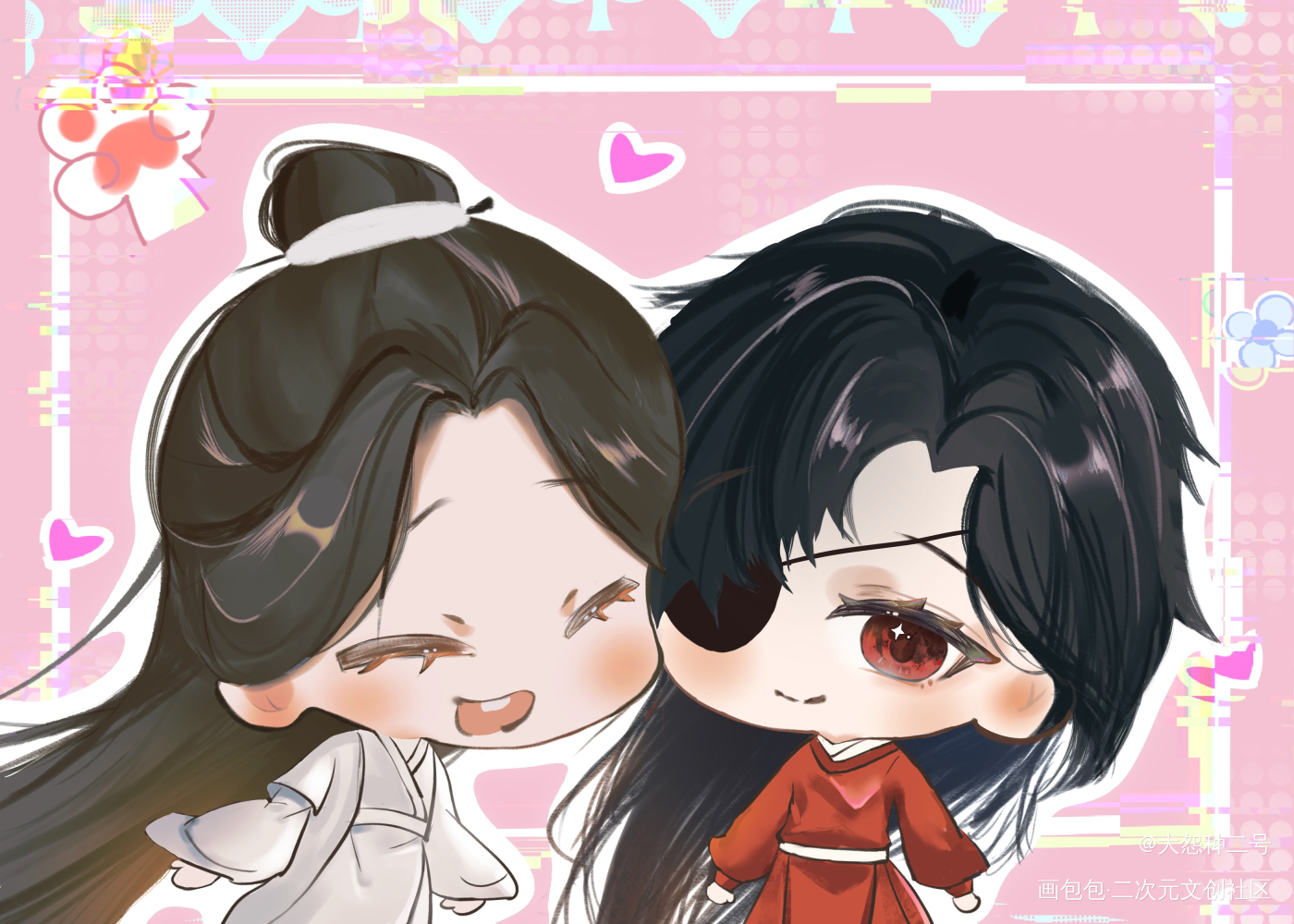 发发花怜_天官赐福花怜墨香铜臭绘画作品