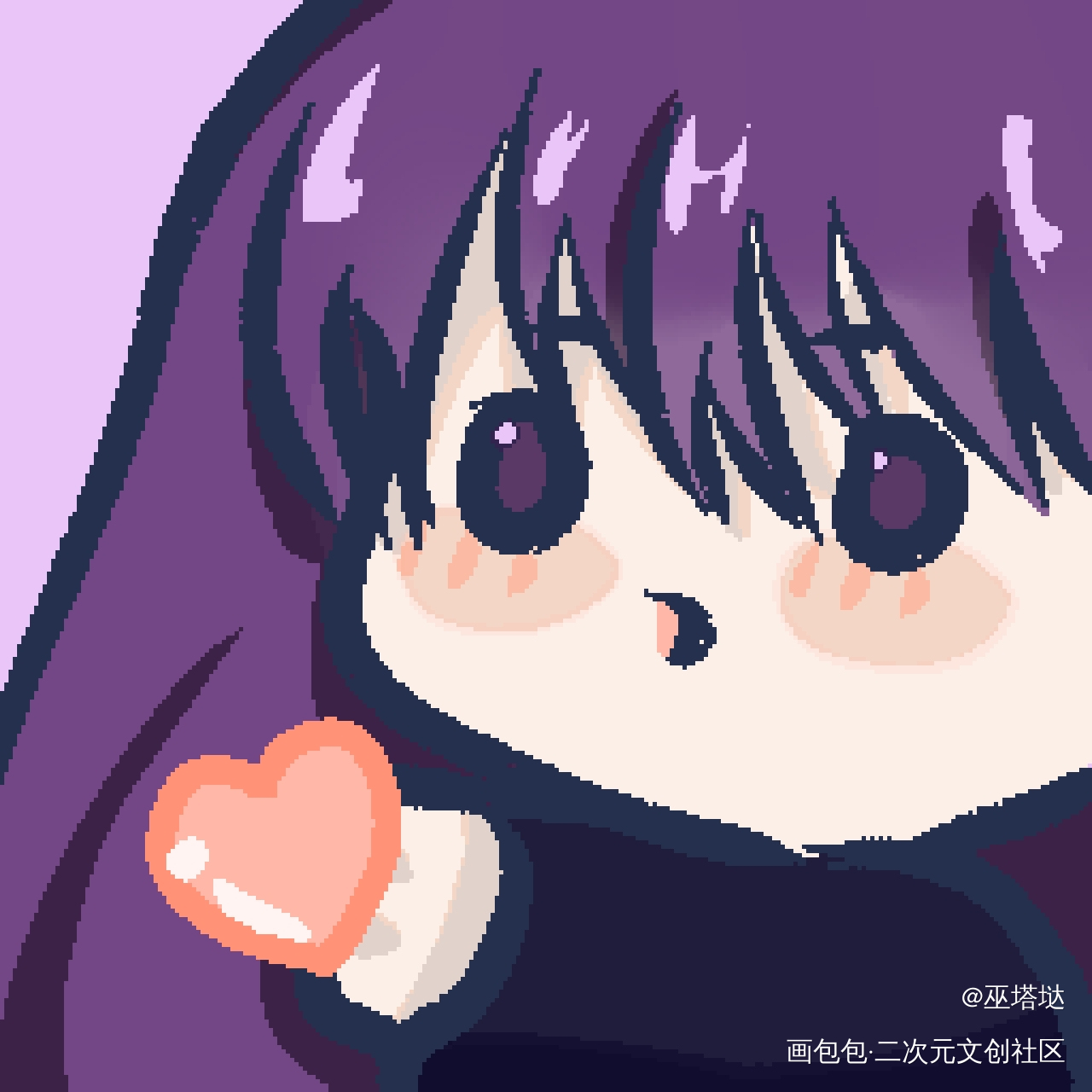 像素QQ+1✧(◍˃̶ᗜ˂̶◍)✩_我在惊悚游戏里封神绘画作品