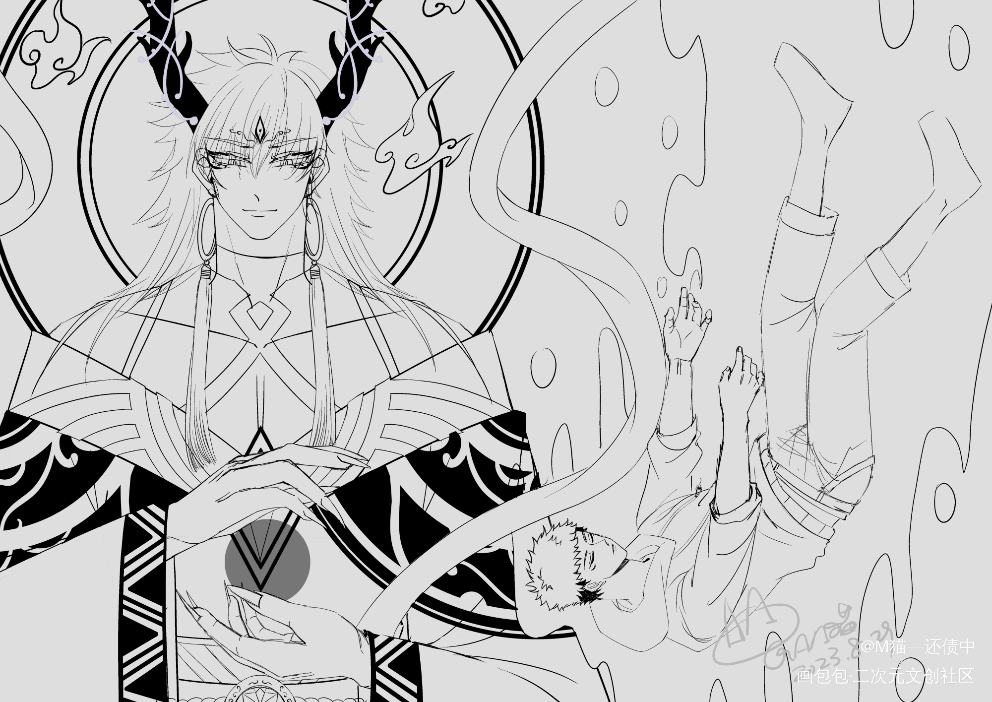 【五悠】召唤_咒术回战五悠虎杖悠仁绘画作品