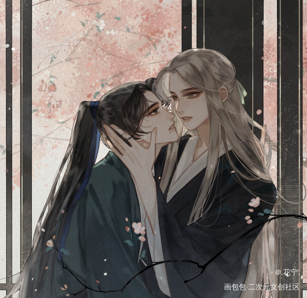 梦断落花飞絮_古风bl摸鱼原创oc绘画作品