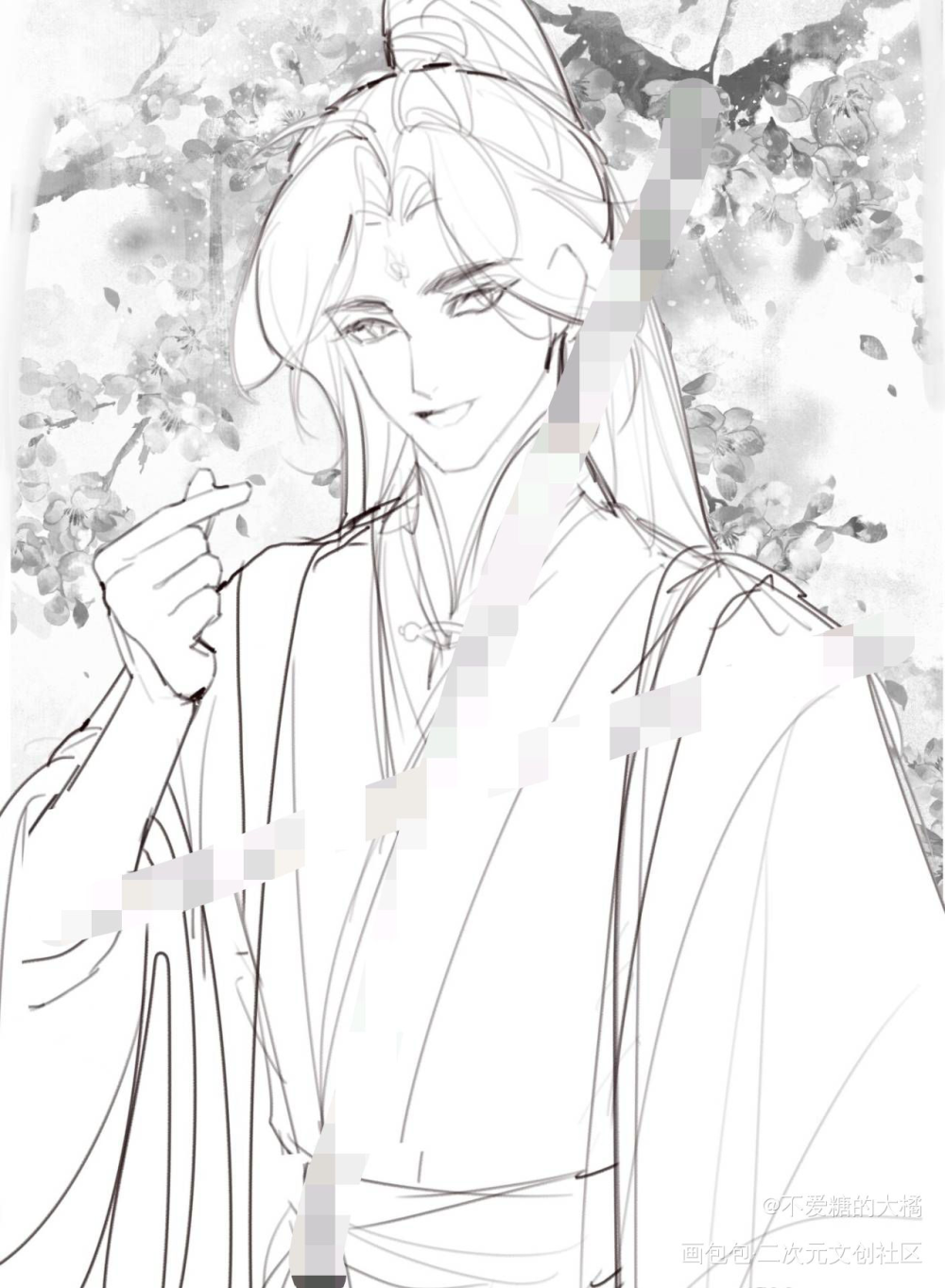 好喜欢٩(๛ ˘ ³˘)۶❤_人渣反派自救系统冰秋绘画作品
