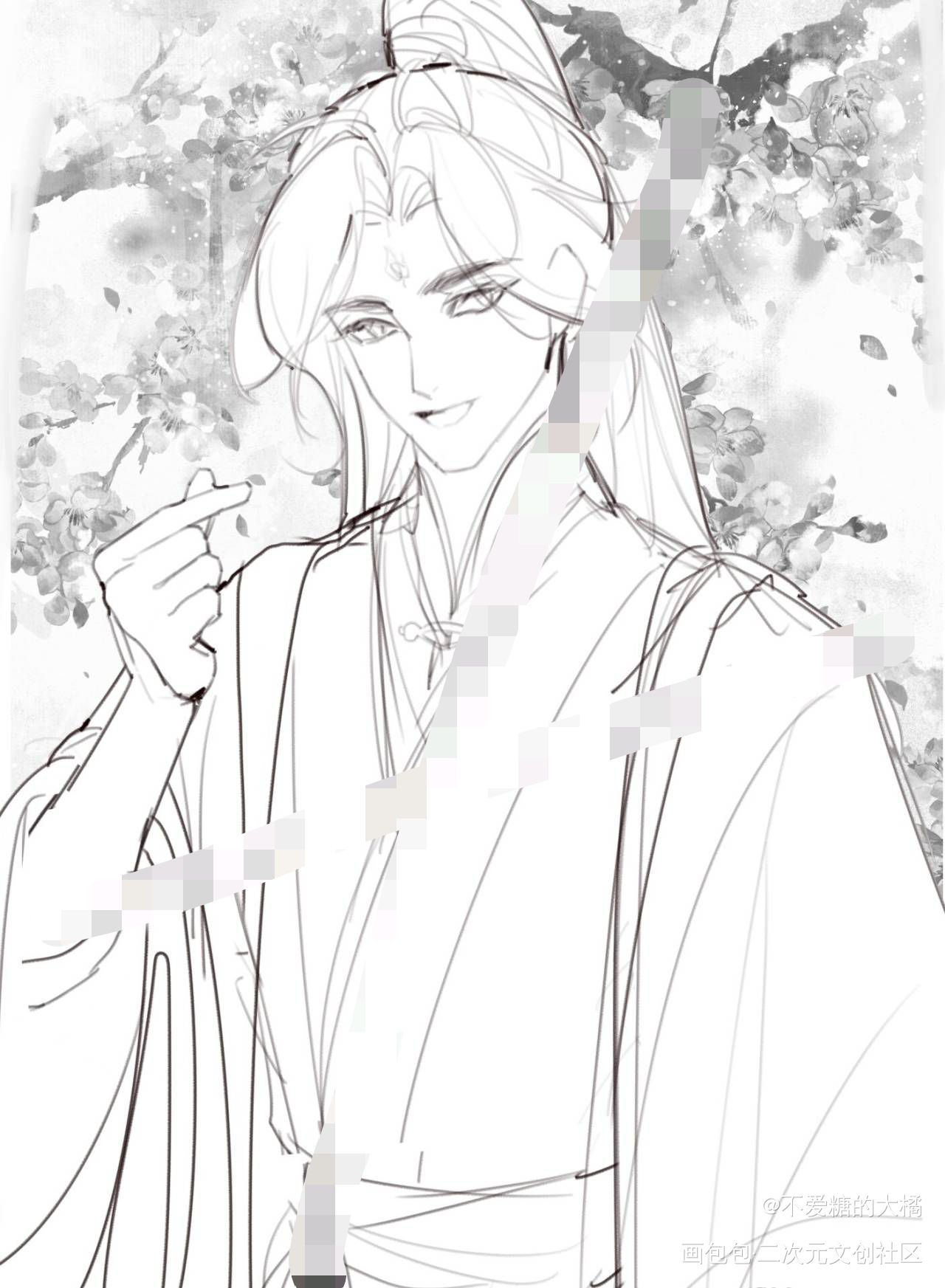 好喜欢٩(๛ ˘ ³˘)۶❤_人渣反派自救系统冰秋绘画作品