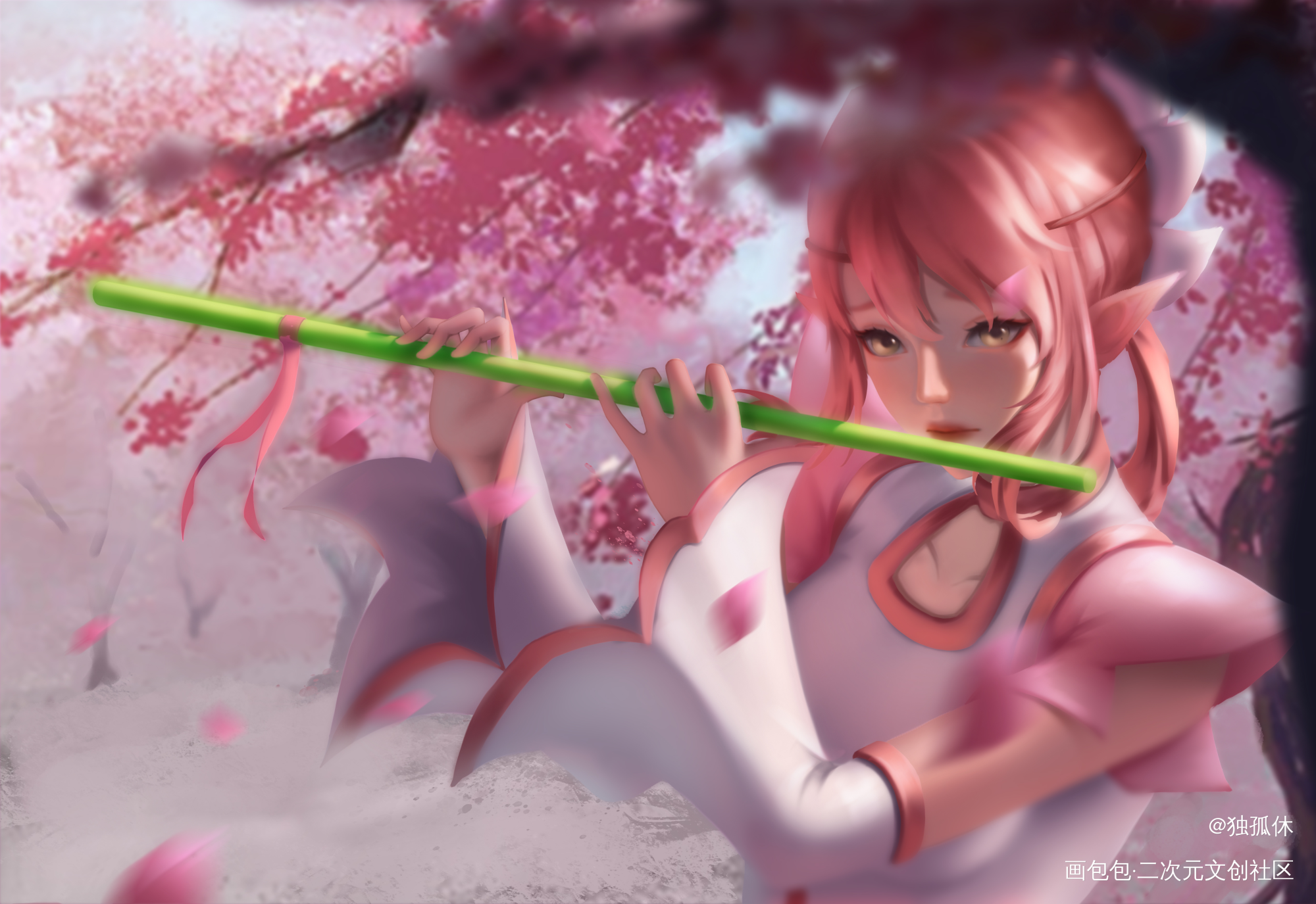 立春守护灵昭华_板绘涂缇可春季篇绘画作品