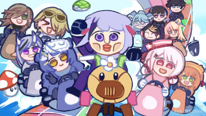 _彩虹社Q版nijisanjien绘画绘画作品