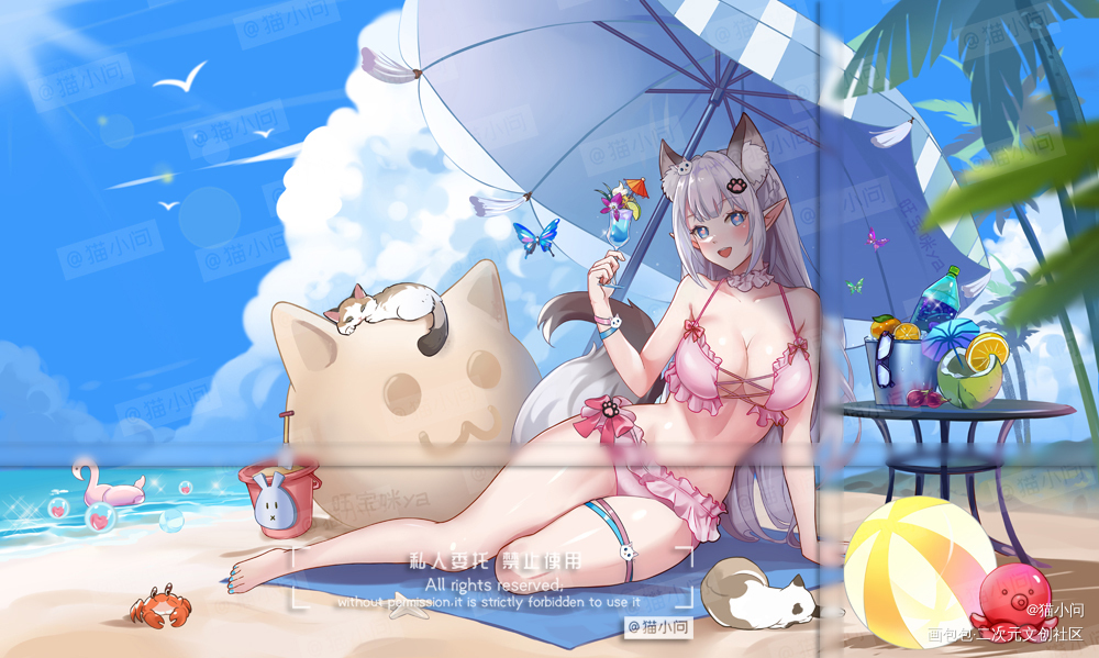 夏日泳装（客单）_绘画作品