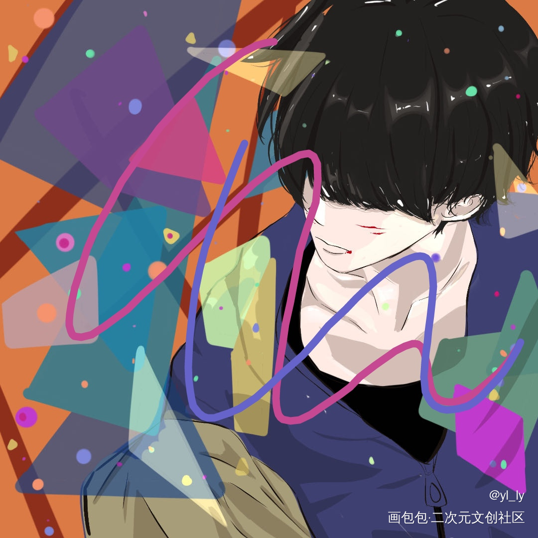 战损小哥！！_盗墓笔记张起灵板绘涂绘画作品
