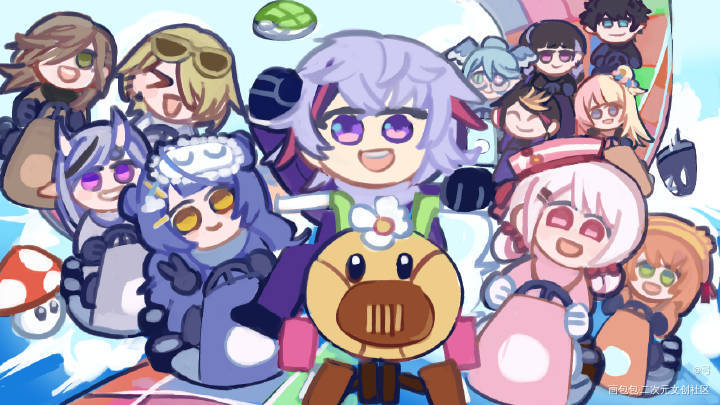 _彩虹社Q版nijisanjien绘画绘画作品