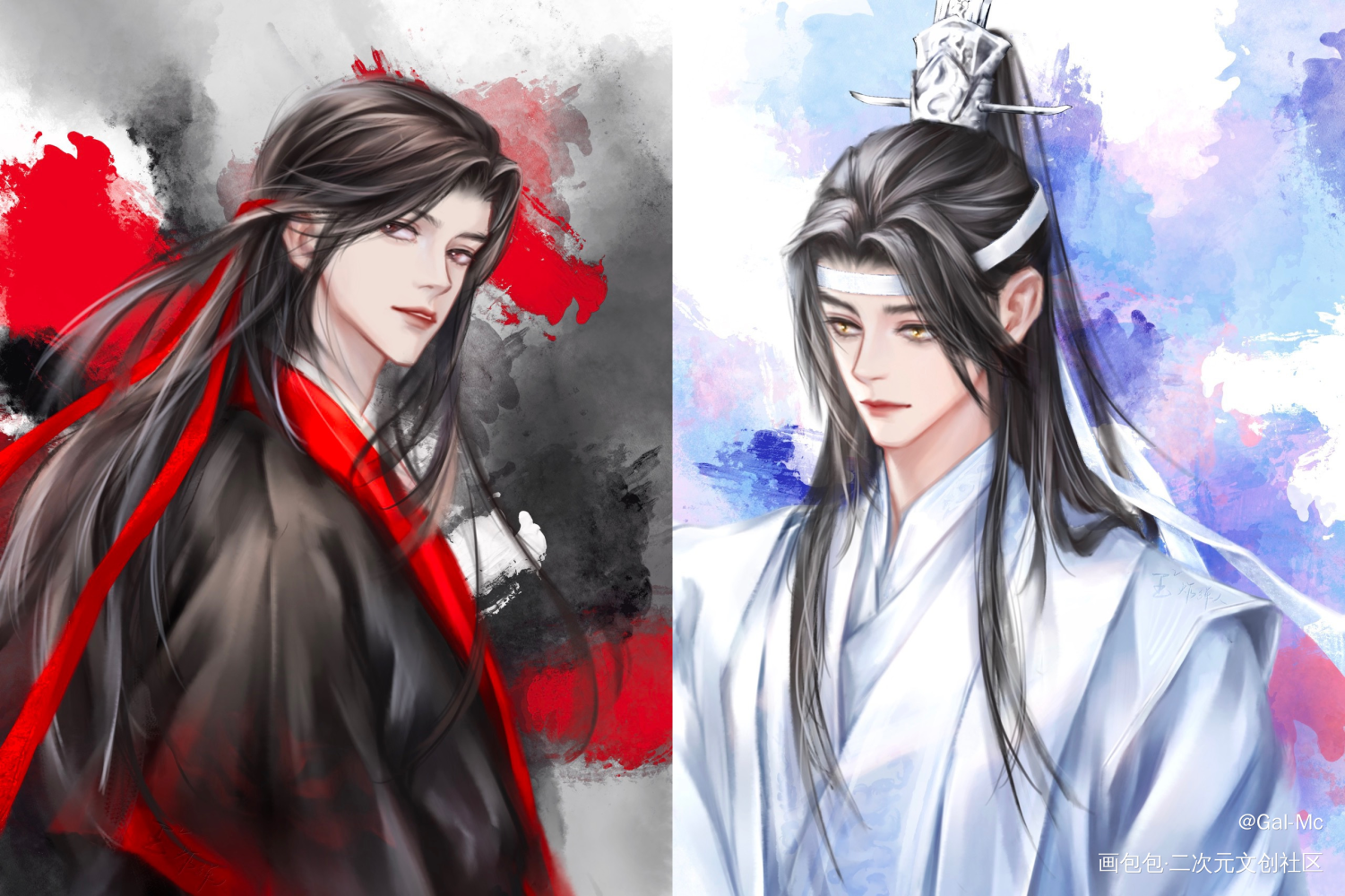 小情侣一起发一下_魔道祖师忘羡蓝忘机魏无羡我要上首推绘画作品