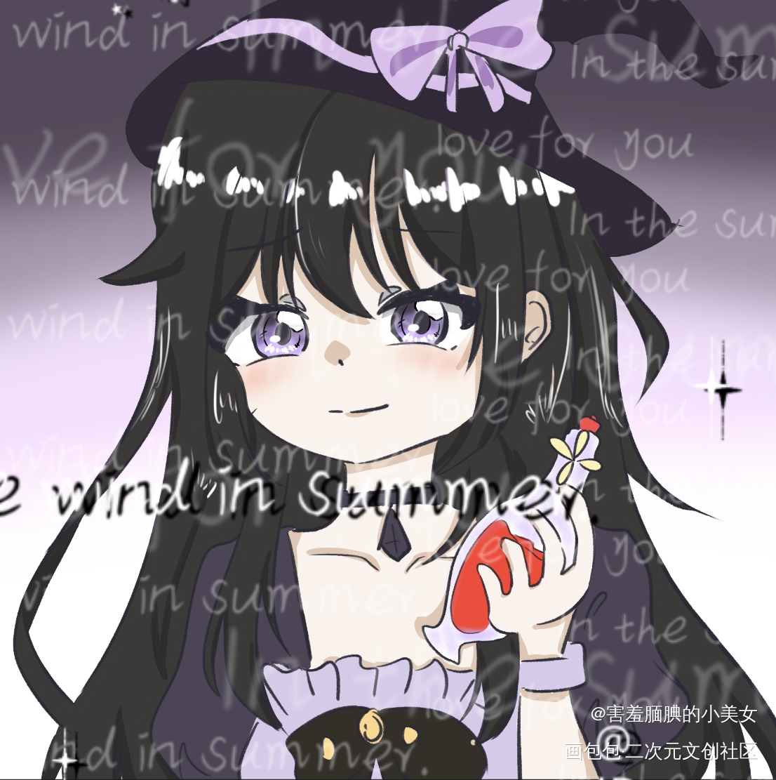 佳仪～_我在惊悚游戏里封神我要上首推小女巫刘佳仪绘画作品