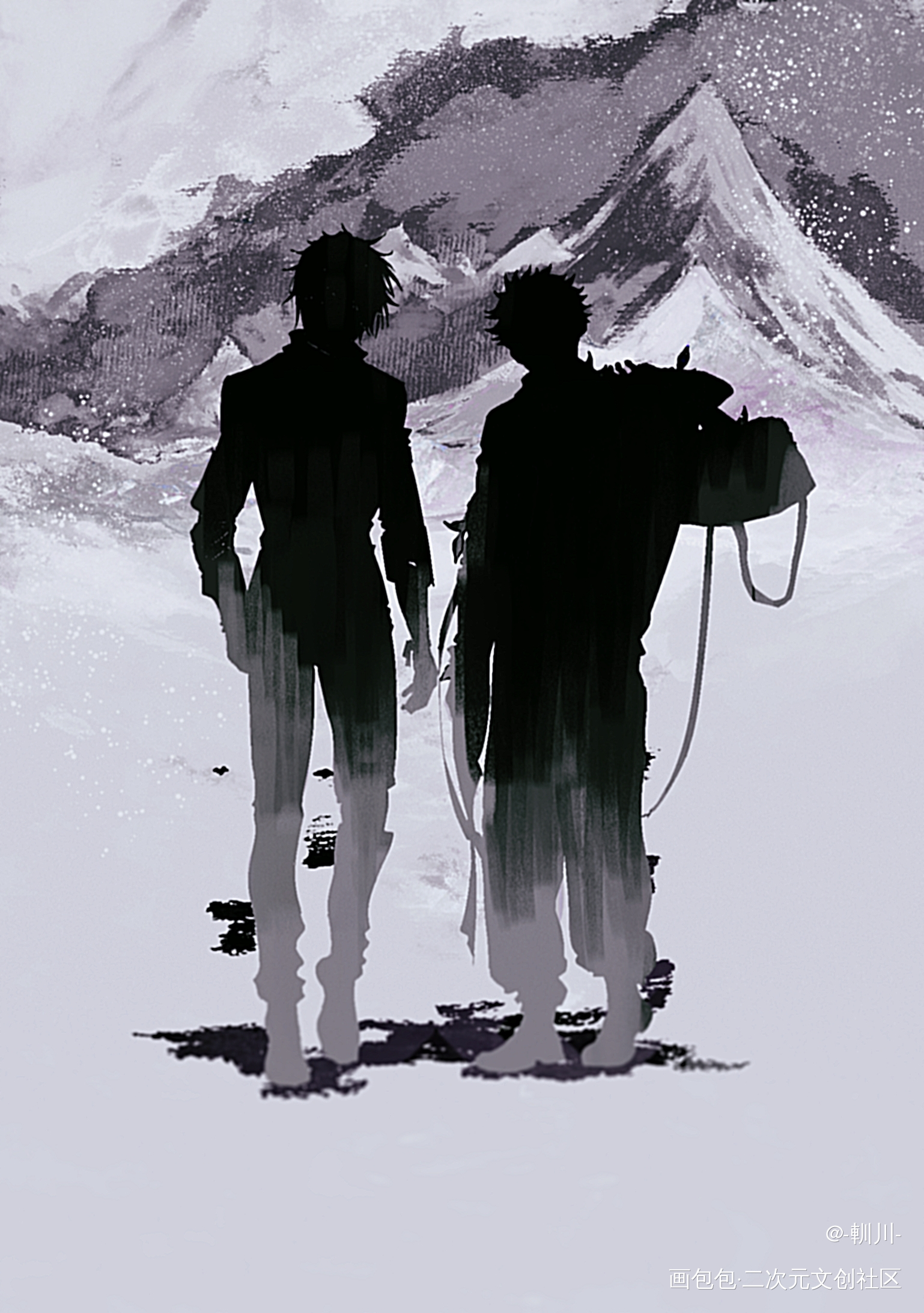 五悠新刊约稿_咒术回战五悠日系约稿绘画绘画作品