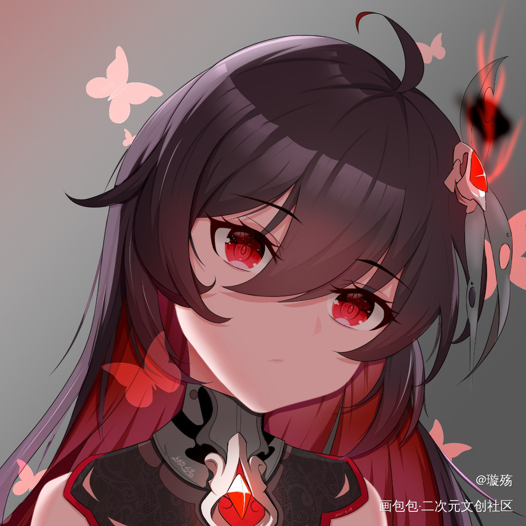 8_崩坏3希儿平涂头像板绘绘画作品