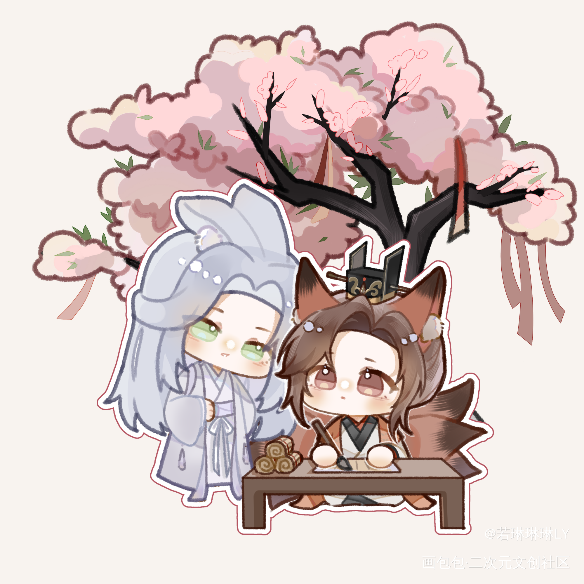 广狐能有什么坏心思呢✨_代号鸢板绘涂代号鸢左慈绘画作品