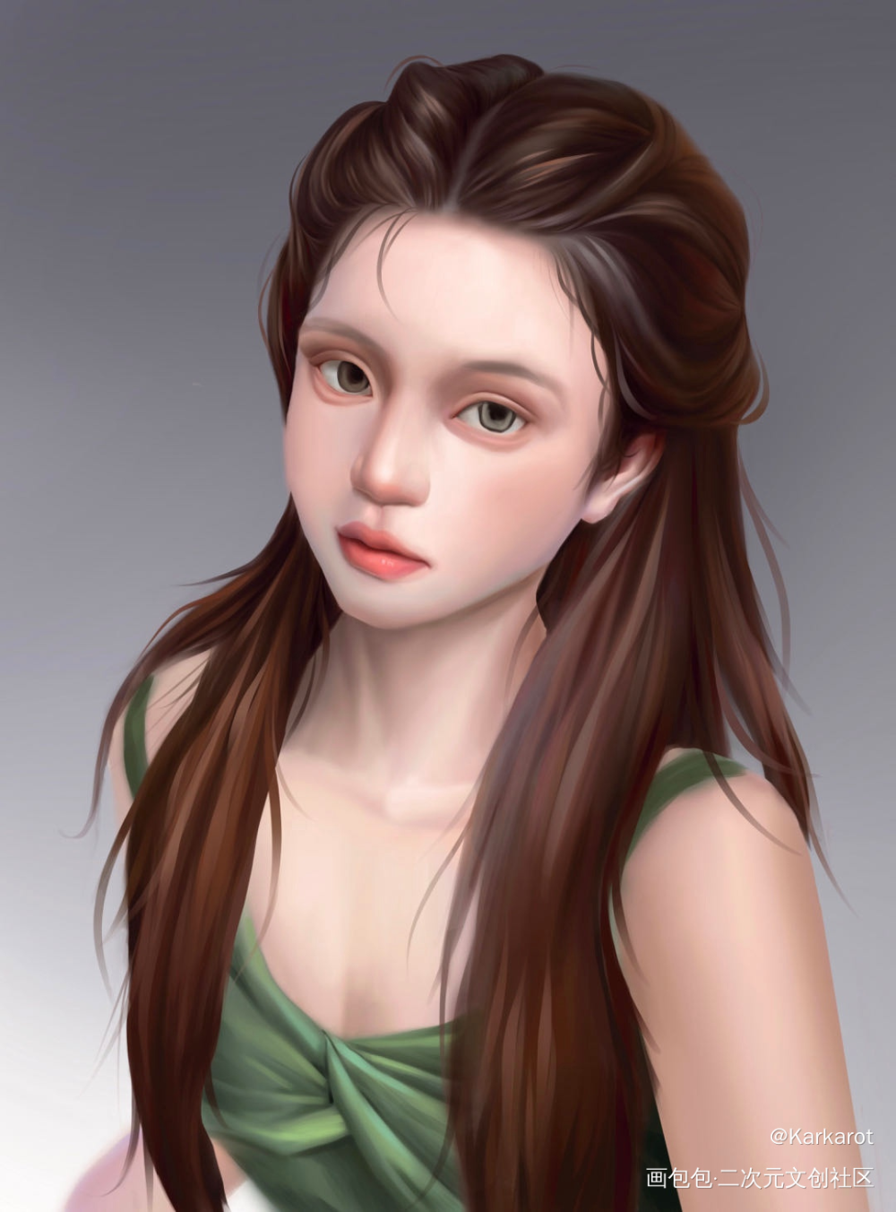 _板绘涂厚涂厚涂练习人物厚涂绘画作品
