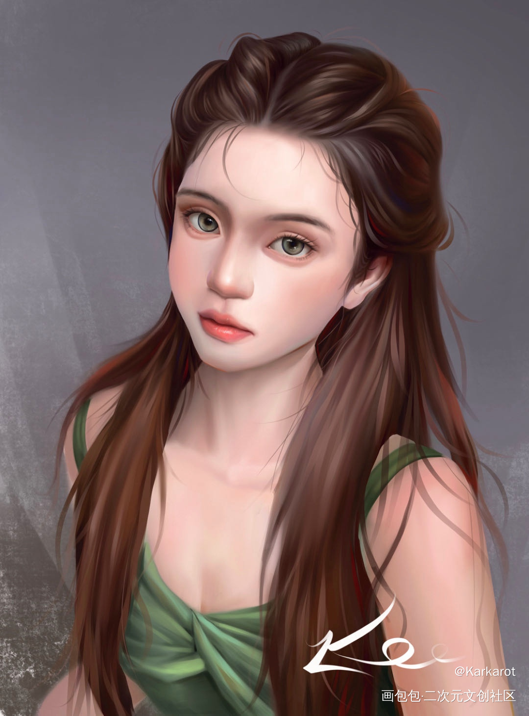 _板绘涂厚涂厚涂练习人物厚涂绘画作品