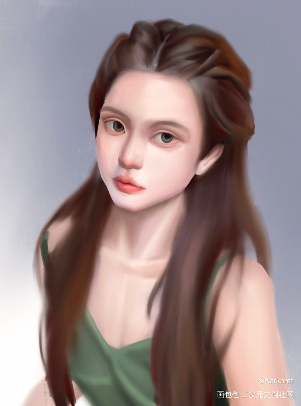 _板绘涂厚涂厚涂练习人物厚涂绘画作品
