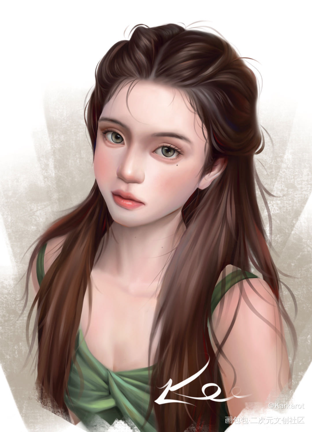 _板绘涂厚涂厚涂练习人物厚涂绘画作品