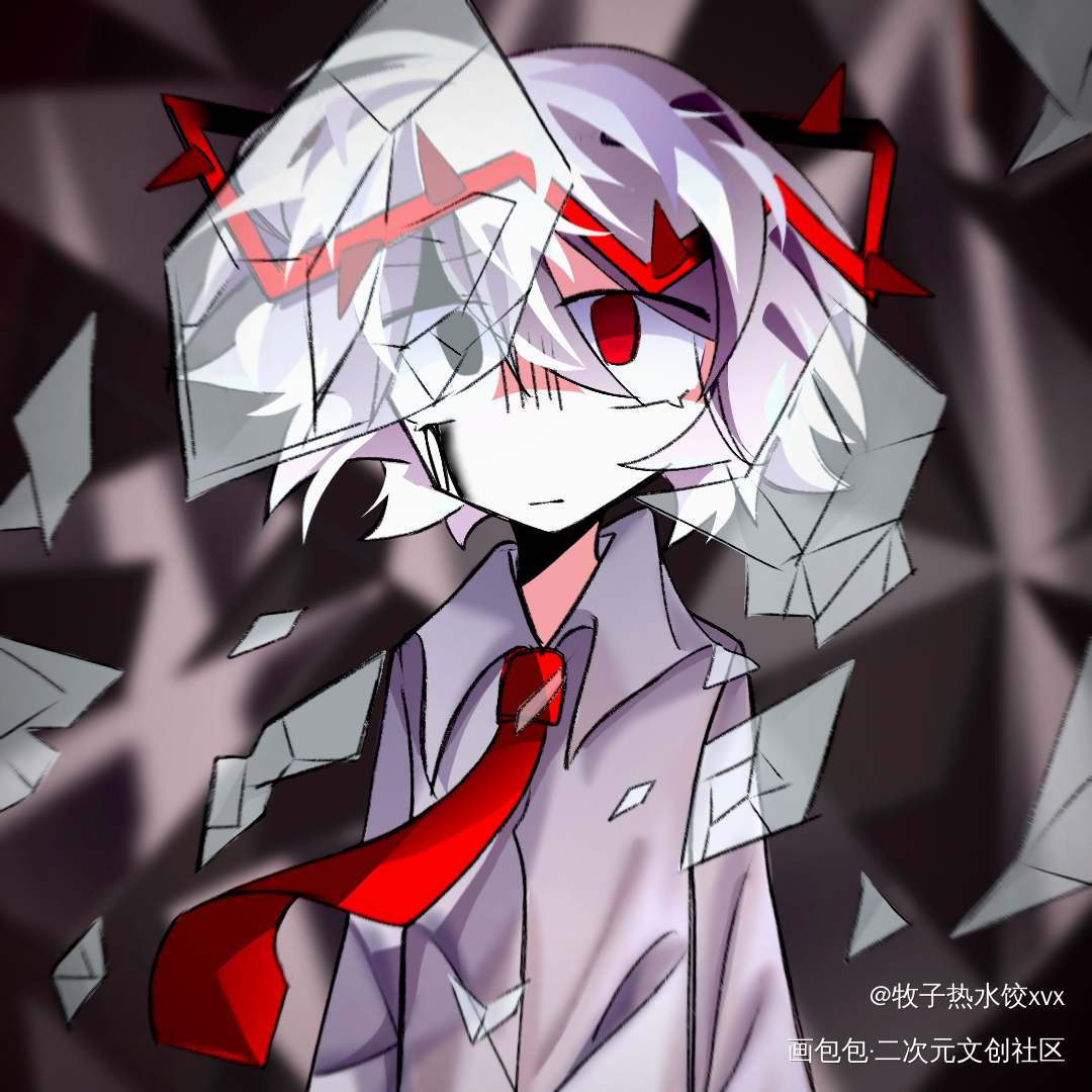 支离破碎_摸鱼原创oc绘画作品