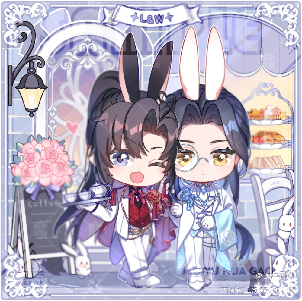 _魔道祖师忘羡Q版同人插图绘画作品