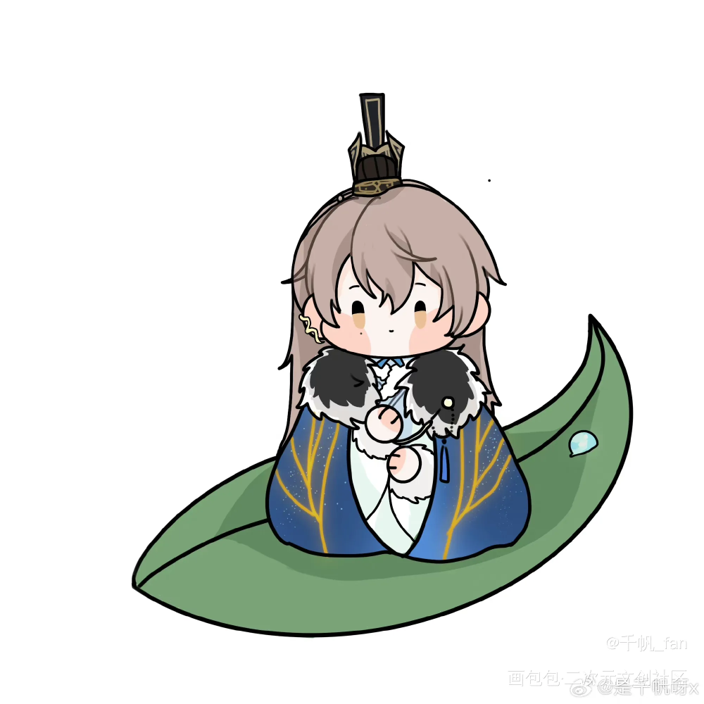 宝宝你是一个小粽子_代号鸢Q版代号鸢袁基procreate绘画作品