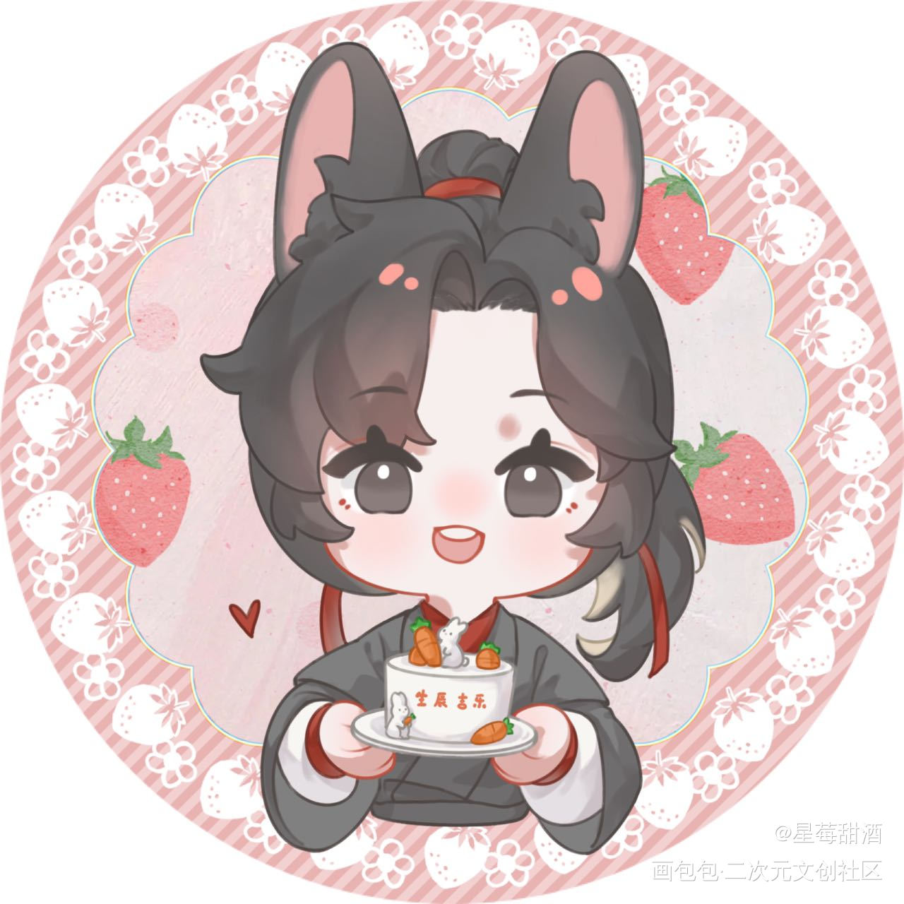 魏无羡生贺头像第③弹♡_魔道祖师忘羡魏无羡Q版我要上首推头像同人墨香铜臭绘画作品